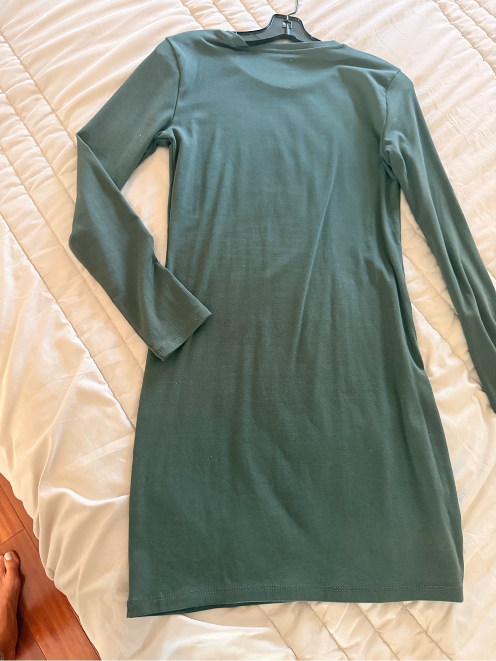 Zara Forest Green Long Sleeve cotton Dress